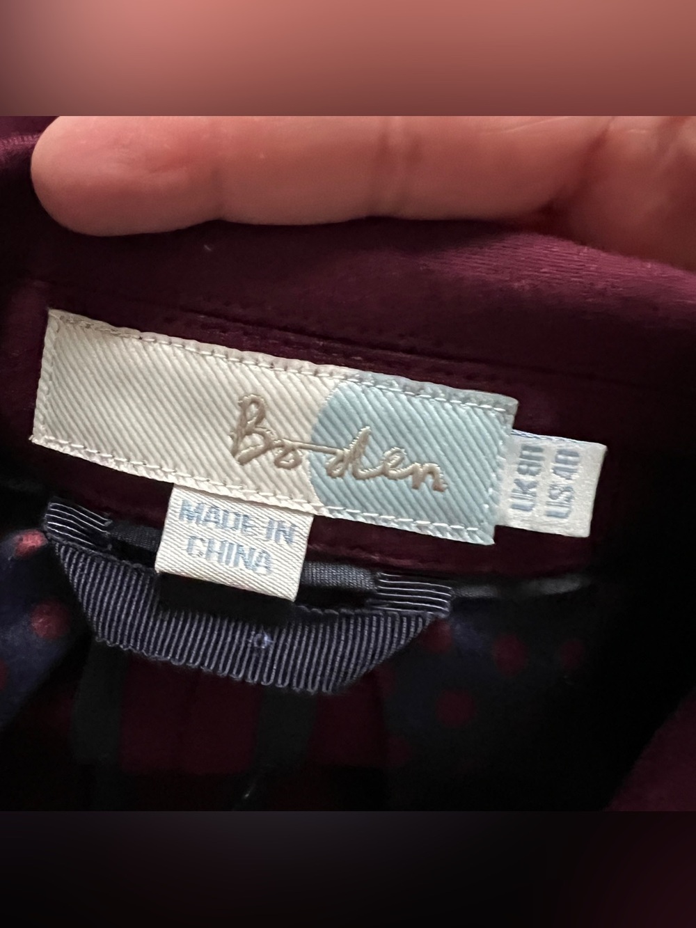 Boden Burgundy Blazer Preppy Minimalist Quiet Luxury Office Business Sz 4 - Picture 2 of 9
